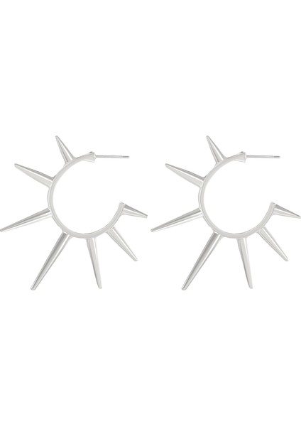 Avrupa ve Amerika Birleşik Devletleri Modası Vahşi Kişilik Paslanmaz Çelik Küpeler Kadın Geometrik Küpeler Saplama Küpeler (Yurt Dışından)