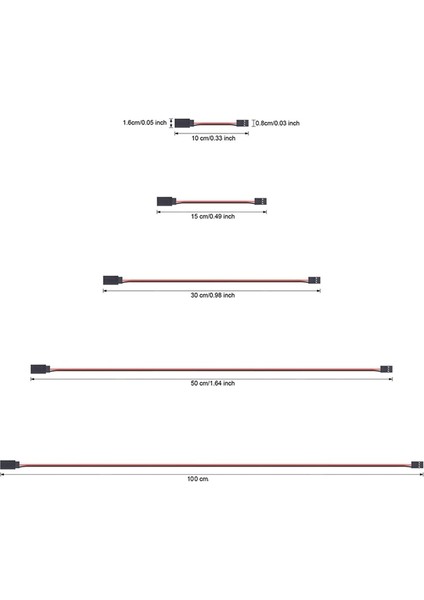 25 Adet Jr Stil Servo Uzatma Kablosu, Servo Kabloları, Erkekten Dişi Jr Fişi, Rc Araba Için Rc Servo Uzatma Kablosu (Yurt Dışından) fiyatları