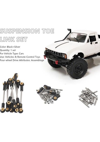 Wpl 1/16 C14 C24 Rc Araba Parçaları Için Yükseltme Yedek Parça Metal Süspansiyon Ayak Bağlantısı Bağlantı Çubuğu Seti (Yurt Dışından) modelleri