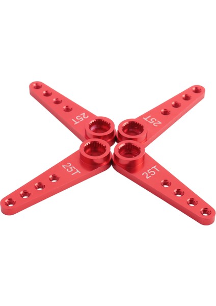 4 Adet 37MM 25T Metal Uzatma Direksiyon Servo Kolu Kornası Rc Araba Paletli Parçalar Için, Kırmızı (Yurt Dışından) fiyatları
