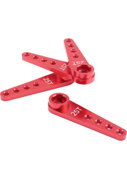 4 Adet 37MM 25T Metal Uzatma Direksiyon Servo Kolu Kornası Rc Araba Paletli Parçalar Için, Kırmızı (Yurt Dışından) modelleri