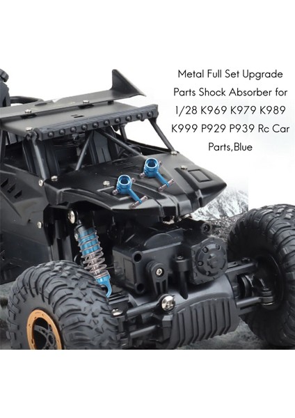 Metal Tam Set Yükseltme Parçaları Amortisör Wltoys 1/28 K969 K979 K989 K999 P929 P939 Rc Araba Parçaları, Mavi (Yurt Dışından) modelleri