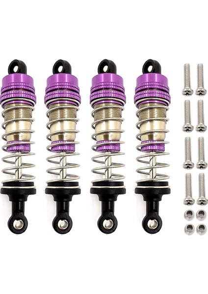 4 Adet Metal Yağ Amortisörü Sönümleyici Wltoys 144001 144010 124007 124016 124017 124018 1240190 Rc Araba Parçaları, Mor (Yurt Dışından)