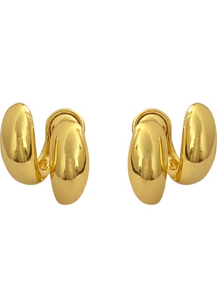 Niş Mizaç Metal Trendi Tasarım Küpeleri (Yurt Dışından)