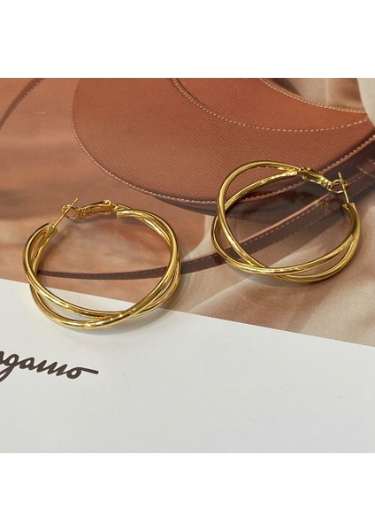 Niş Mizaç Metal Trendi Tasarım Küpeleri (Yurt Dışından)