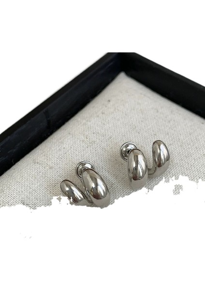 Niş Mizaç Metal Trendi Tasarım Küpeleri (Yurt Dışından)