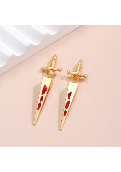 Avrupa ve Amerika Birleşik Devletleri Modası Vahşi Kişilik Paslanmaz Çelik Küpeler Kadın Geometrik Küpeler Saplama Küpeler (Yurt Dışından)