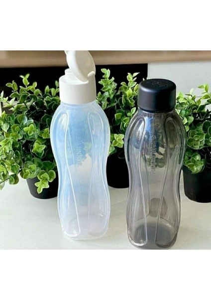 Çok Renkli 2'li 1 Litre Plastik Su Şişesi Seti, Pratik ve Kullanışlı