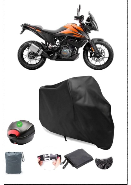 Ktm 390 Adventure Siyah Motosiklet Brandası Arka Çanta Uyumlu