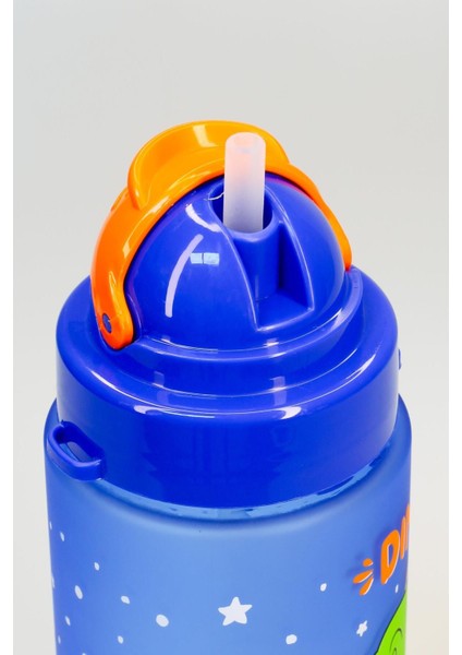 Renkli Tritan Su Şişesi, Pipetli, Boyun Askılı, 0,5 L, Sağlıklı ve Hafif Plastik