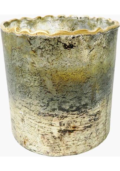 Gri Cam Kase Mum 11X11X10 cm