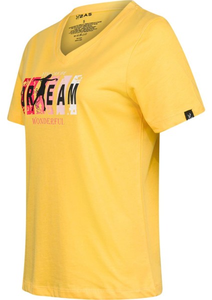 Alone Baskılı V Yaka Kadın T-Shirt 404 fiyatları