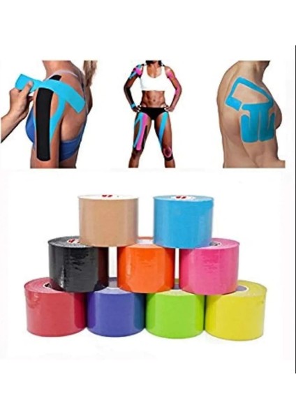 Kinesio Tape 3 Adet 5cm x 5m -Pembe
