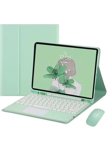 iPad Air 4 10.9" Için Mouse Stand Kılıf Kapaklı Bluetooth Klavye (Yurt Dışından)