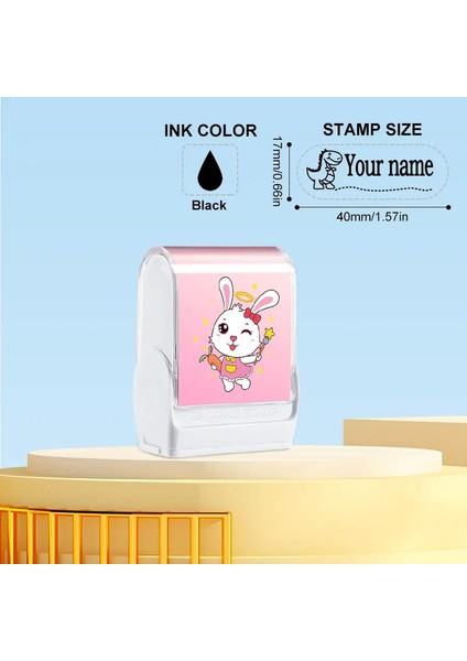 Özelleştirilmiş Kids Adı Damga Kişiselleştirilmiş Su Geçirmez Damla Okul Tekdüzen Elbiseler Logo Shose Etiketleri Kişiselleştirilmiş Mürekkep Ped Damgaları Renk: Pembe (Yurt Dışından)