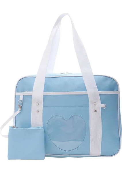 Lolita Kalp Jk Okul Üniforma Çantaları Moda Kadınlar Oxford Kadın Pu El Çantası Cosplay Anime Omuz Çantası Sırt Çantası: Siyah (Yurt Dışından)