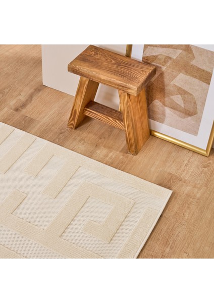 Iskandinav Roar White 200X290 cm Salon Mutfak Halısı Yolluk Salon Mutfak Halısı Yolluk Kilim