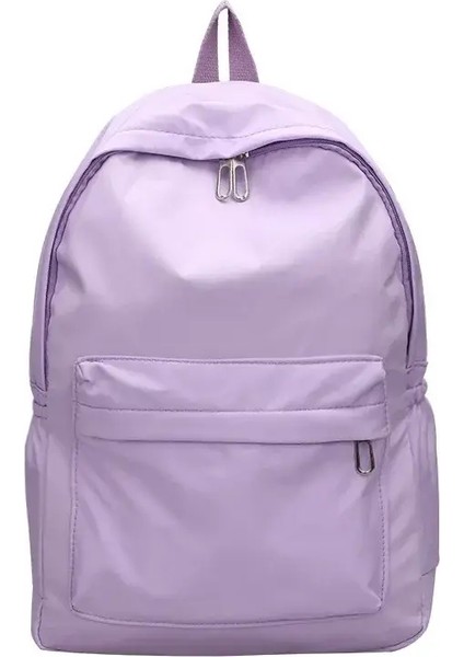 Yeni Yüksek Kaliteli Su Geçirmez Naylon Kadın Okul Sırt Çantası Genç Kızlar Için Kadın Seyahat Çantası Öğrenci Düz Renkli Kitapbagcolor: Mor (Yurt Dışından)