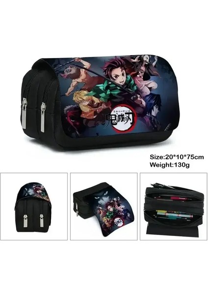 3pcs Do Nezuko Demon Slayer Sırt Çantaları Kızlar Için Set Anime School Bag Genç Öğrenci Tuval Dizüstü Paket Kadın Rucksack Renk: XB-008-B01/BOYUT: (Yurt Dışından)