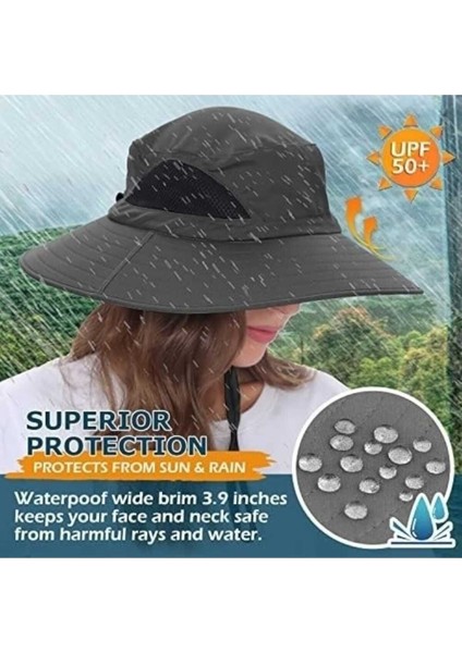 Unisex Yazlık Geniş Kenarlı Maxi Boy Fileli Katlanabilir Safari Outdoor Plaj Şapkası fiyatları