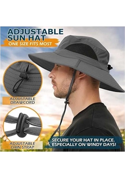 Unisex Yazlık Geniş Kenarlı Maxi Boy Fileli Katlanabilir Safari Outdoor Plaj Şapkası modelleri