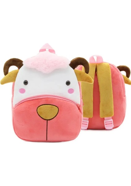 Moda Çocuk Okul Çantaları 3D Biyomimetik Hayvan Çocuklar Sırt Çantası Anaokulu Erkek ve Kız Okul Çantaları Mini Sırt Çantası Kitap Çantası 4 Renk: Koyun (Yurt Dışından)