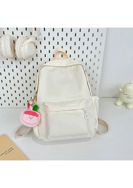 Yüksek Kaliteli Büyük Kapasiteli Su Geçirmez Seyahat Çantası Yıkanabilir Naylon Bilgisayar Çantası Unisexcolor: Bej (Yurt Dışından)