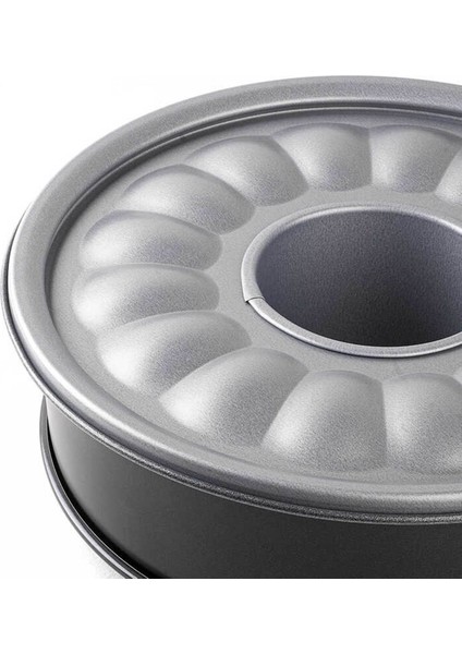 Tabanlı Kelepçeli Tüplü Kek Kalıbı - Siyah / Gümüş - 24 cm modelleri