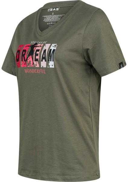 Alone Baskılı V Yaka Kadın T-Shirt 404 fiyatları