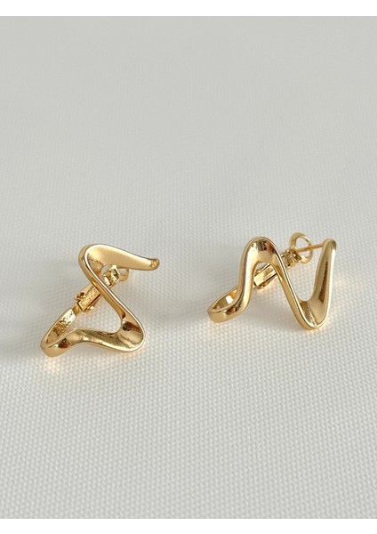 Dalga Formlu Modern Gold Küpe fiyatları