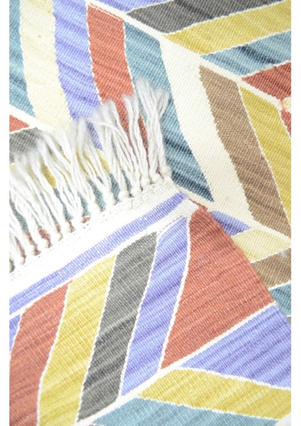 Uşak El Dokuma Renkli ve Zikzak Desenli Kilim Yolluk 60X170 cm (1,02 M²) indirimleri