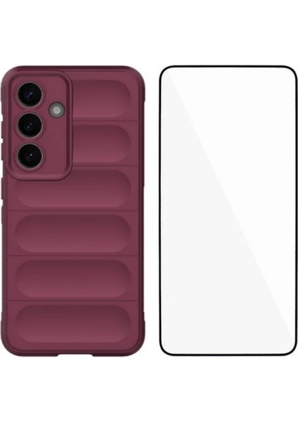 Samsung Galaxy S25 Tpu Kılıf Kaymaz Telefon Kılıfı Temperli Camlı (Yurt Dışından)