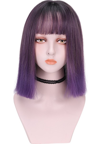 Kadın Avrupa ve Amerikan Moda Kimyasal Elyaf Peruk Başlık (Yurt Dışından)