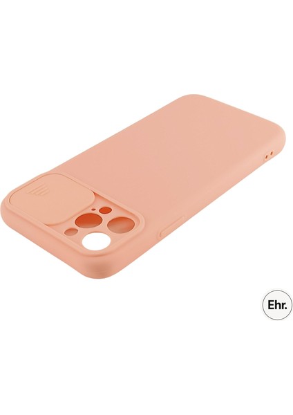 iPhone 12 Pro Max Uyumlu Kamera Sürgülü Mat Silikon Kılıf