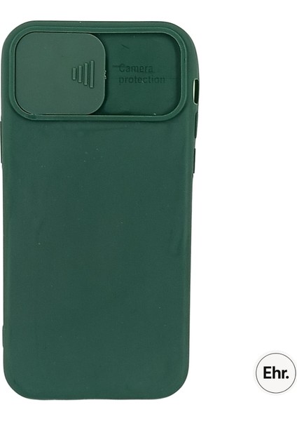 iPhone 12 Pro Max Uyumlu Kamera Sürgülü Mat Silikon Kılıf