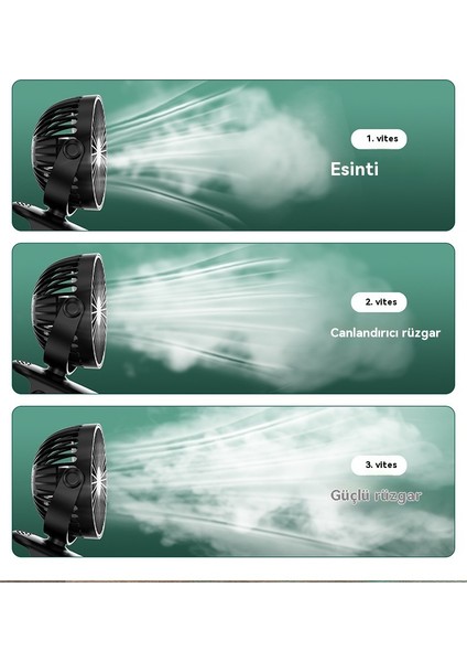 Büyük Rüzgar Taşınabilir Klip Fan USB Mini Sessiz Yaz Masaüstü Ofis Fanı (Yurt Dışından) fırsatları