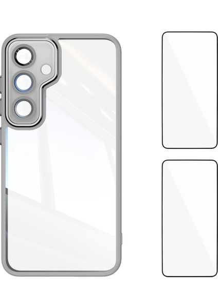 Samsung Galaxy S25 Plus Tpu Düşmeye Dayanıklı Şeffaf Telefon Kılıfı 2 Adet Temperli Cam Filmi ile (Yurt Dışından)