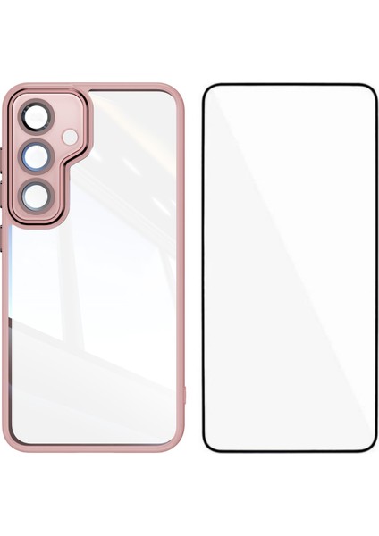 Samsung Galaxy S25 Plus Tpu Darbeye Dayanıklı Şeffaf Telefon Kılıfı Temperli Cam Filmi ile (Yurt Dışından)