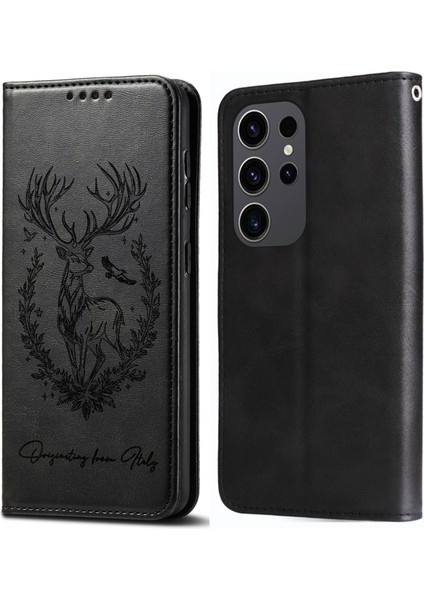 Samsung Galaxy S25 Ultra Stand Kılıf Deri Cüzdan Telefon Kılıfı (Yurt Dışından)