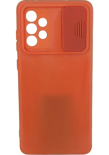 Samsung Galaxy A72 5g Uyumlu Kamera Sürgülü Mat Silikon Kılıf