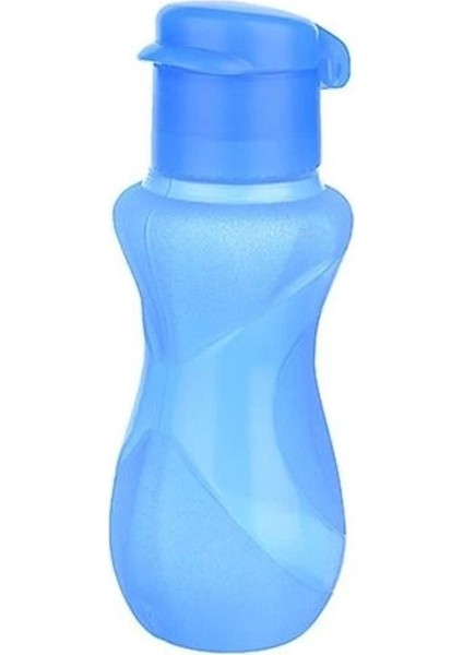 Mini çocuk matara ve suluğu, 250ml, mavi, hafif ve plastik materyal