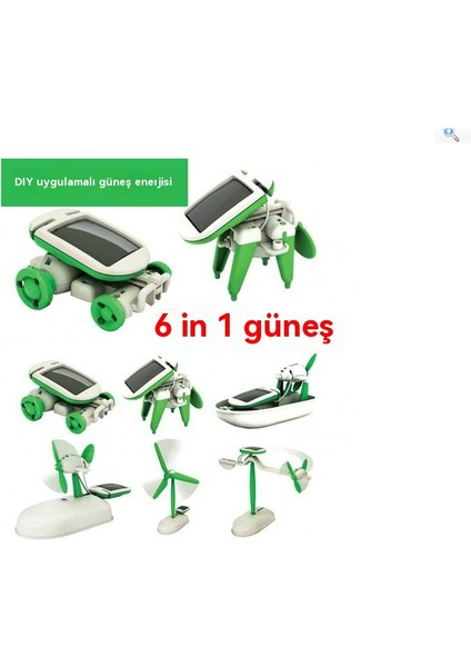 Altı Arada Bir Güneş Robotu Teknolojisi Deneyi Diy Küçük Üretim Çocuk Eğitici Oyuncakları (Yurt Dışından)