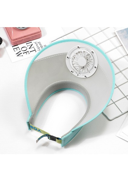 Yaz Gölge Fan Şapkası Açık Bisiklet USB Anti-Uv Boş Üst Güneş Şapkası (Yurt Dışından) fırsatları