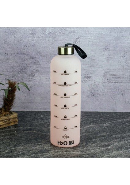 Pembe Cam Matara 1000 ml – Sağlıklı ve Şık Seyahat İçin Mükemmel Seçenek