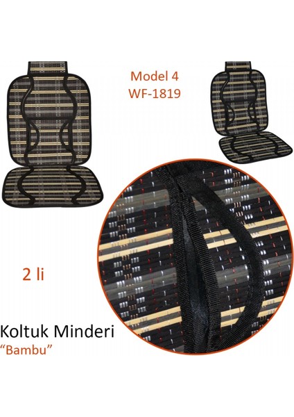 Pmx Koltuk Minderi Bambu Siyah 2 Li Model 4 WF-1819