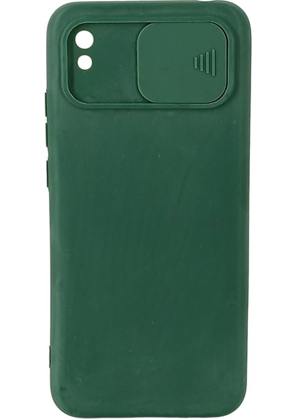 Xiaomi Redmi 9A Uyumlu Kamera Sürgülü Mat Silikon Kılıf
