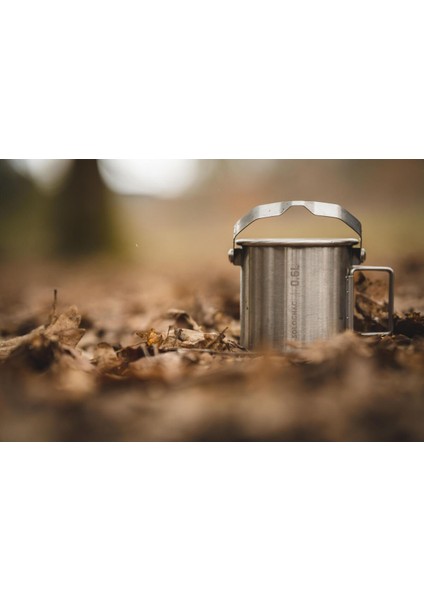 Paslanmaz Çelik 0,6 L Doğa ve Avcılık Bardak, Gri Renk