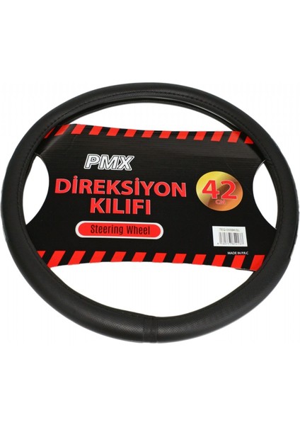 Pmx Direksiyon Kılıfı Fosforlu 42 cm Siyah (Beyaz) TEQ-005BK/SL