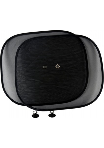 Yan Cam Perde Düz Vantuzlu Siyah 2 Li 44X38 cm BR4955504