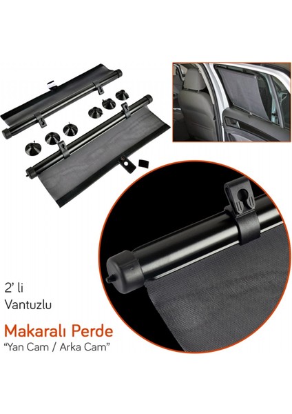 Perde Güneşlik Makaralı Otomatik Siyah 2 Li 36X54 cm BR4955702 fiyatları